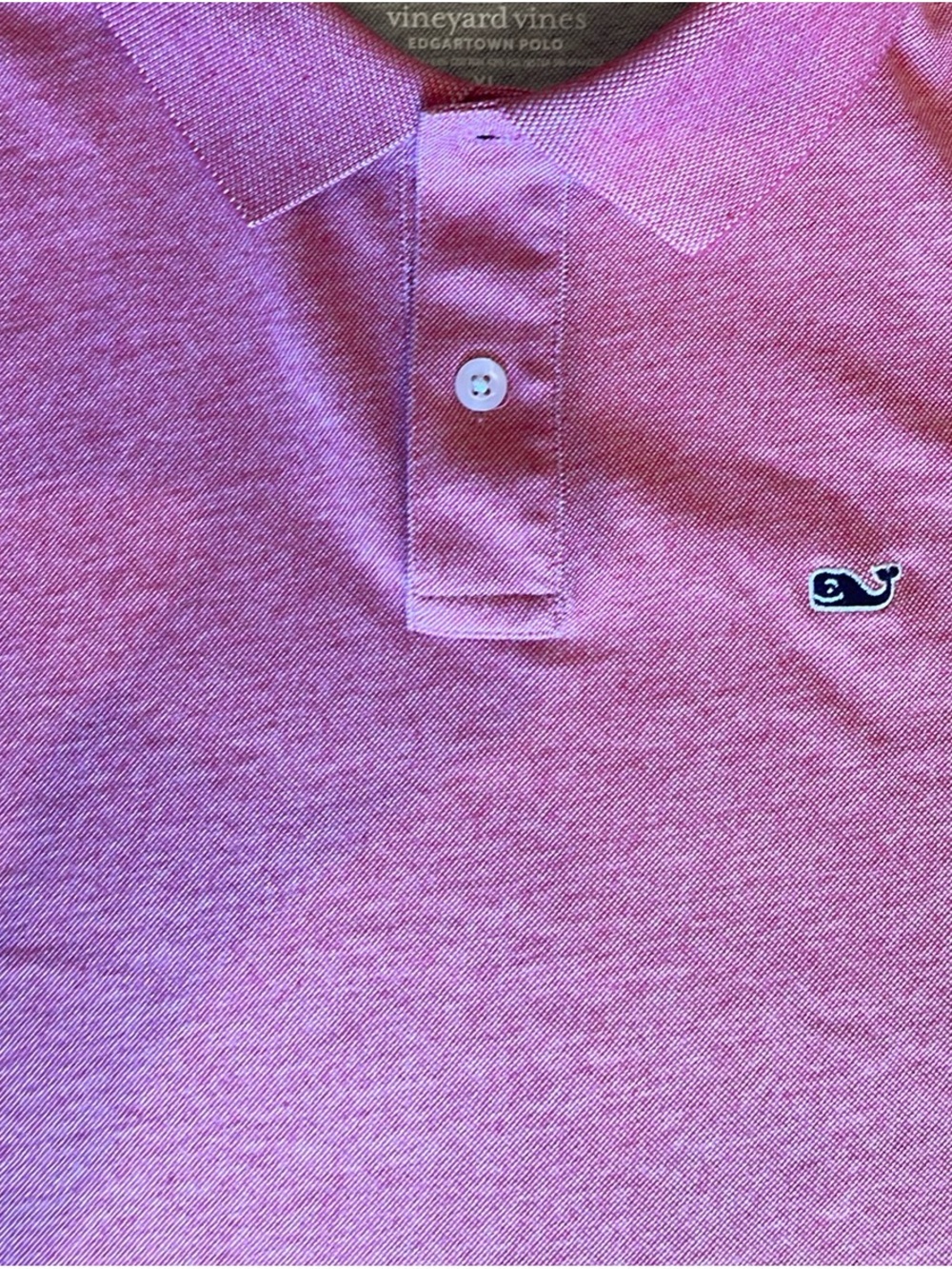 Vineyard Vines Edgartown Polo Boys XL Red Heathered Short Sleeve Stretch Logo